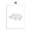 Tableaux Scandinaves Animaux Origami H
