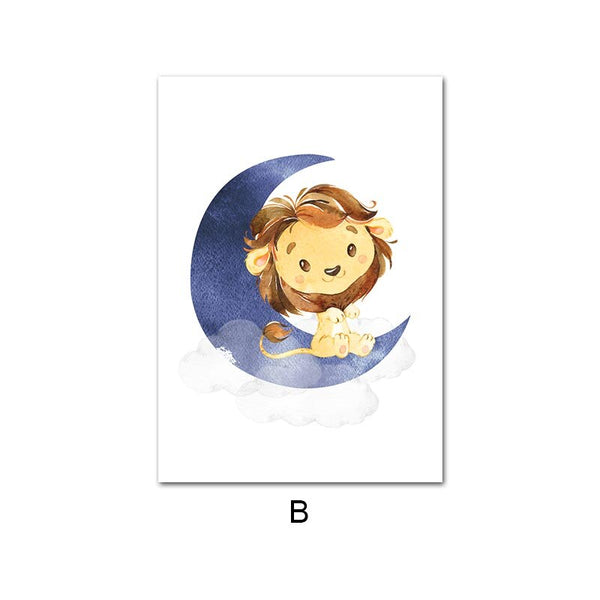 Tableaux Scandinaves pour Enfants Lionceaux modèle B 