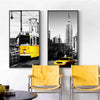 tableau scandinave tramway et taxi new york