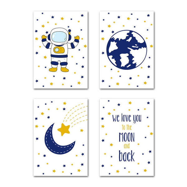 Tableaux Scandinaves pour Enfants Astronaute
