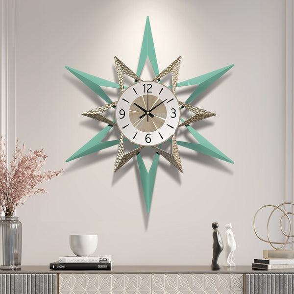 Horloge Scandinave Murale Géante Étoile