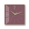 Horloge Scandinave Moderne de Couleur Violette Carrée
