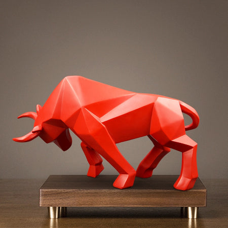 Estátua de touro de origami escandinavo