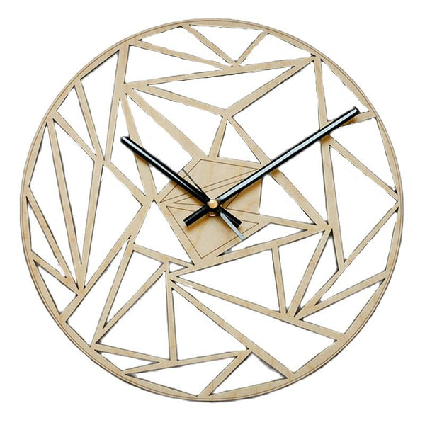 Horloge Scandinave 3d Boisée Moderne
