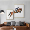 tableau scandinave cheval mural saut
