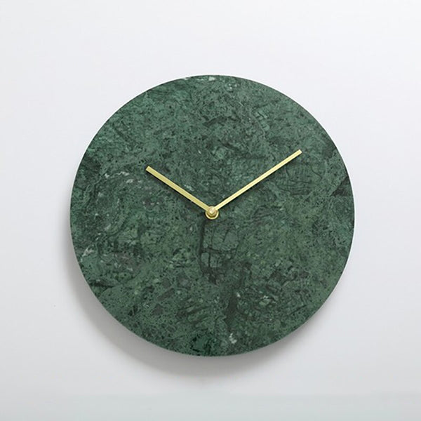Horloge Scandinave Effet Marbre Verte