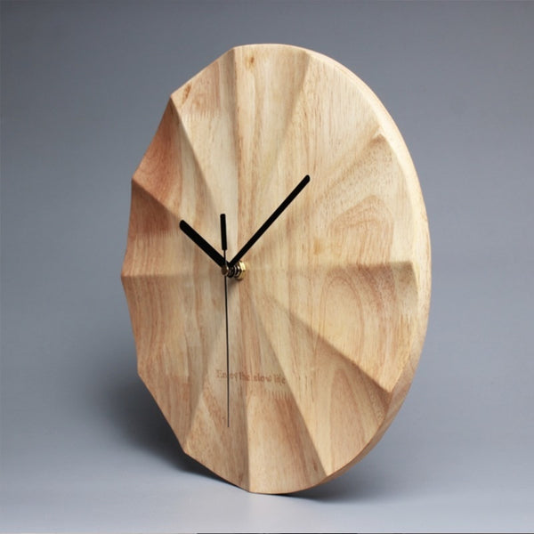 horloge moderne scandinave bois naturel